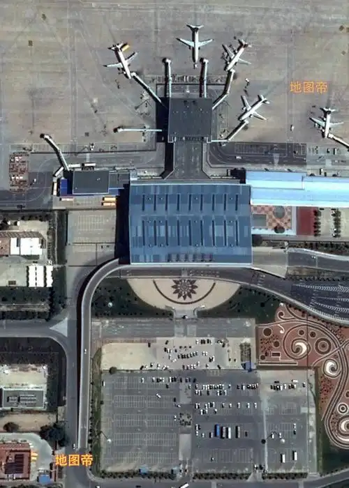 航拍兰州中川国际机场,距离兰州市中心约75公里