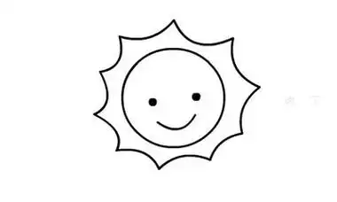 简笔画太阳的画法,简笔画动画教程之太阳