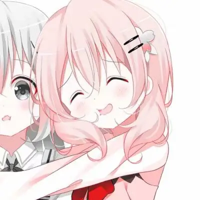 粉色系二次元闺蜜头像