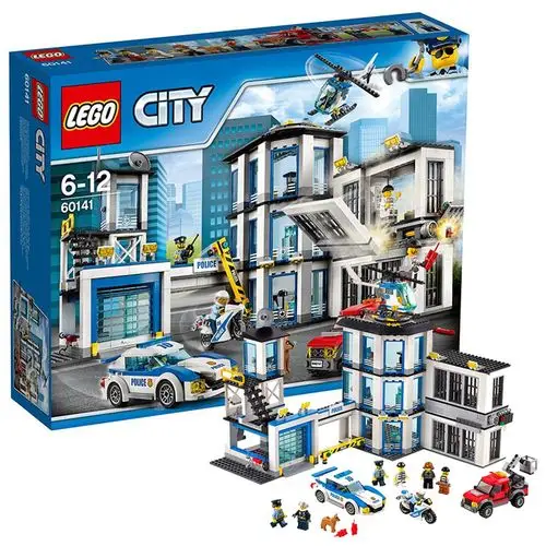 lego乐高积木城市系列警察总局60141 警察局男孩子特警车拼装玩具