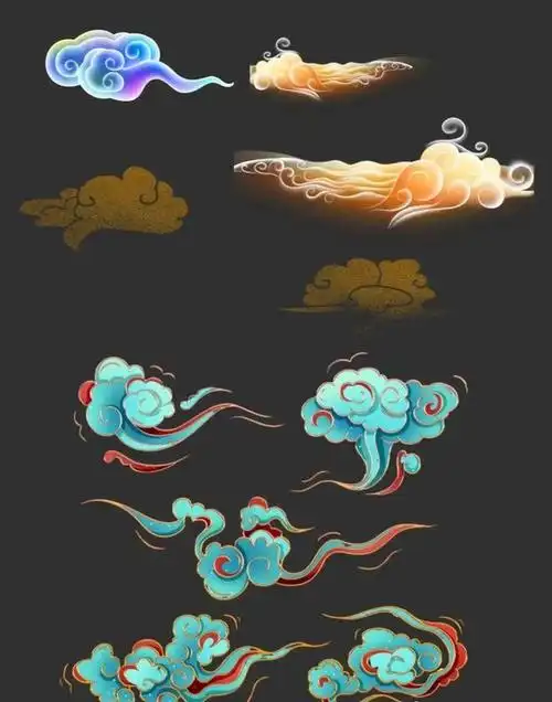 素材| 500朵-古风祥云花纹参考~!