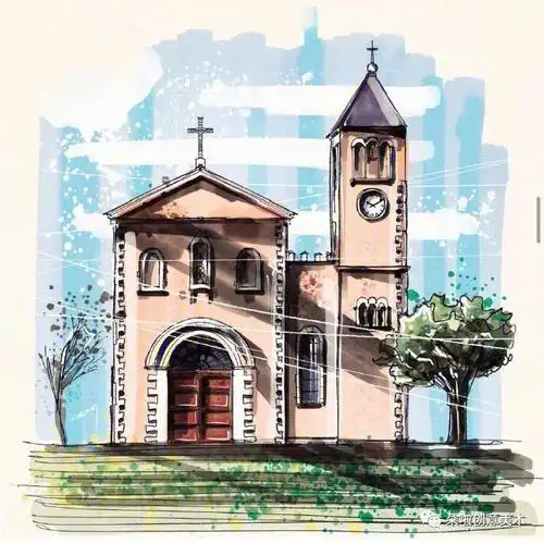 马克笔手绘风景建筑插画每幅都美得不像话