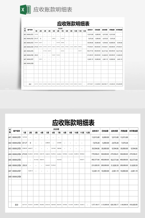 应收账款明细表