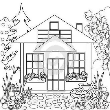 我的院子简笔画 简笔画图片大全-普车都