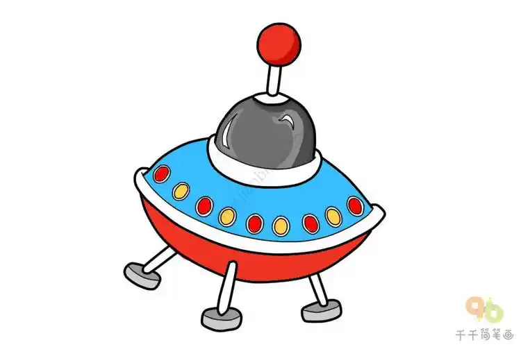 ufo太空飞船简笔画_宇宙飞船简笔画