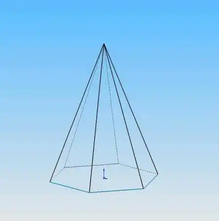 已知正六棱锥的底面边长为6cm,高为15cm,画他的直观图,比例尺为1:3