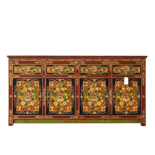 藏式家具西藏客厅玄关中式实木储物收纳餐边柜鞋柜