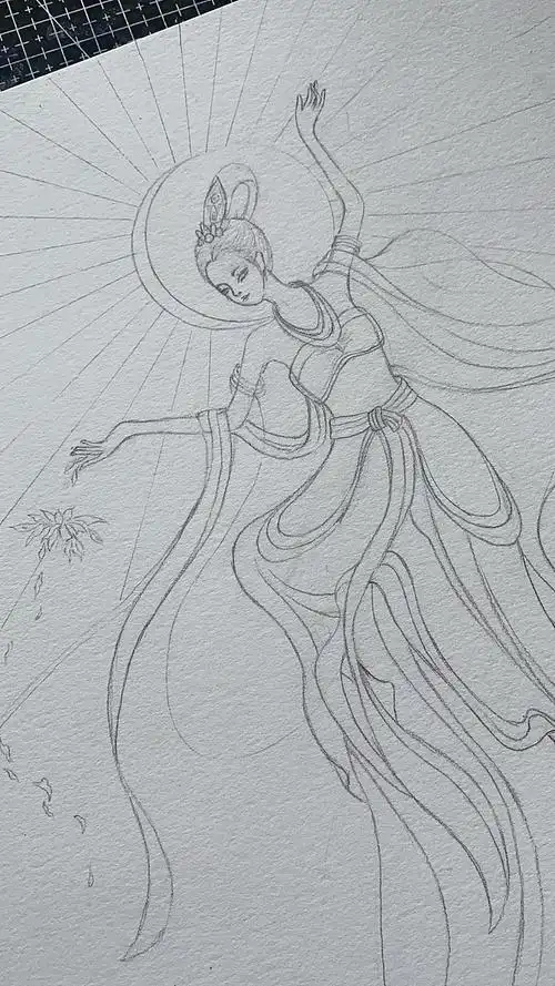 水彩丨敦煌飞天仙女|插画|艺术插画|禹你 - 原创作品 - 站酷 (zcool)