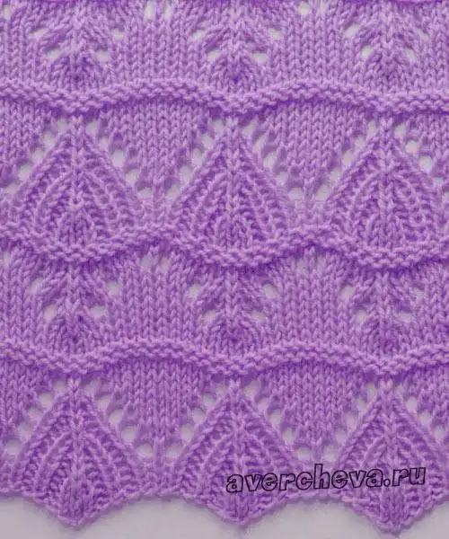 【转载】针织模式: " 波浪形 "(图案558)