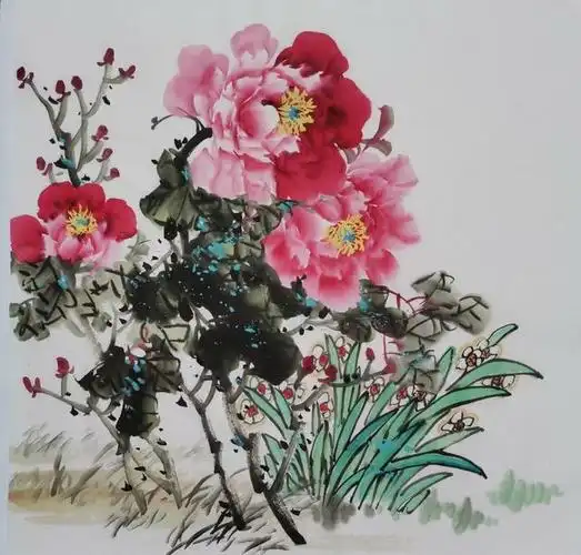 赵松林国画牡丹作品集,花开富贵吉祥平安