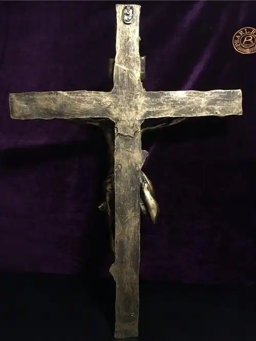 欧式精品60厘米全彩色古铜色耶稣大十字架壁挂件天主教基督教礼品