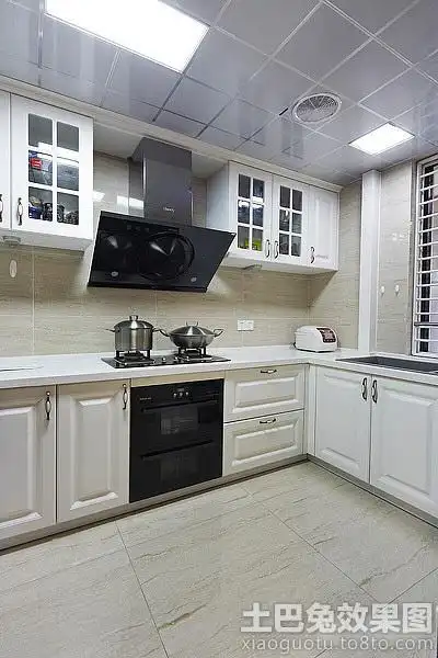 简欧厨房铝扣板吊顶效果图