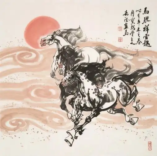 作者:梁寿德尺寸:68*68cm原创手绘国画#表达爱的1000种方式