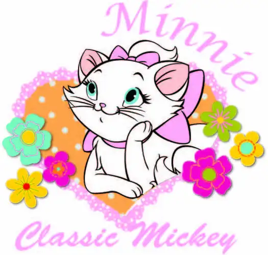 卡通动漫猫咪字母蝴蝶印花矢量图服装裁片t恤烫图印花花型素材-pop花