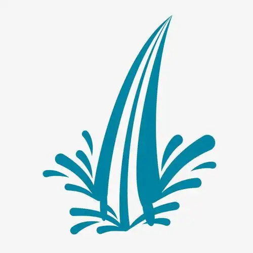 矢量迸溅蓝色水流