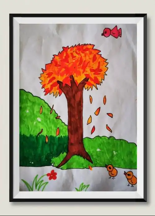 三年级一班和二班小学生秋叶优秀作品展