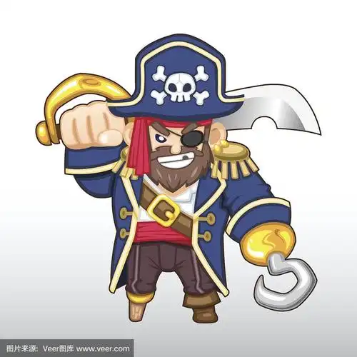 矢量海盗船长插图