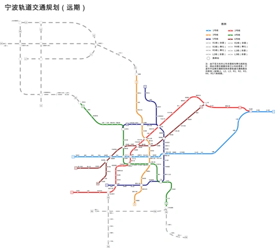 宁波轨道交通规划(远期)