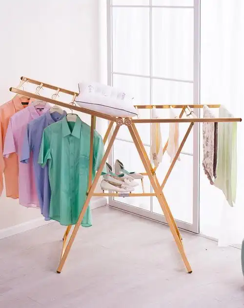 宝优妮晾衣架落地折叠室内阳台翼型凉衣架晒架晾衣服架家用晒衣架