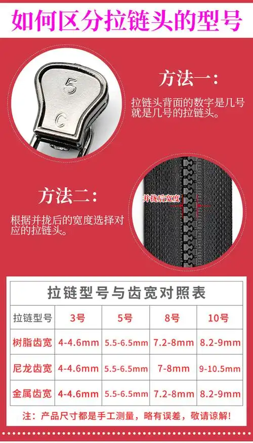 金属加厚3号5号包包背包拉链头行李箱尼龙拉锁头8号10号服装配件拉链