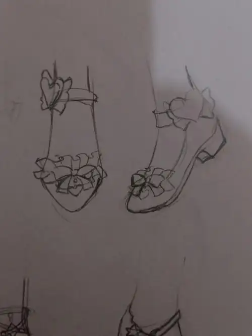 公主鞋子怎么画