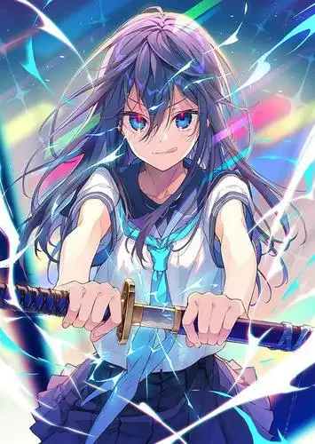 精选日漫风格高清无水印壁纸之带刀的美少女们,还都是东洋武士刀