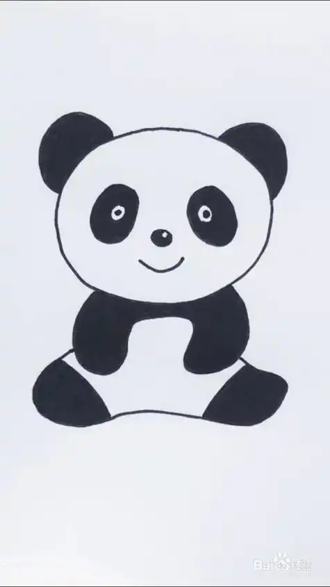 熊猫的画法儿童简笔画儿童画