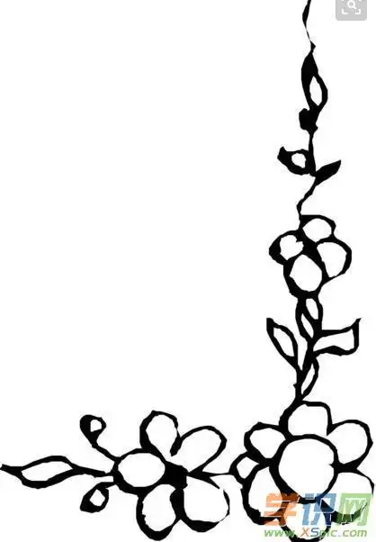 黑白简单黑板报花边边框