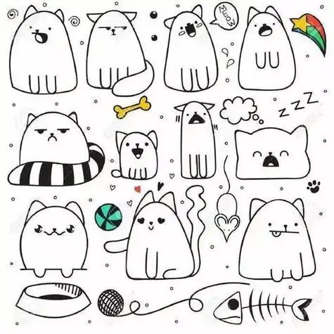 简笔画猫图片宠物美容和宠物美容师的那点事怎样画小猫咪简笔画步骤图