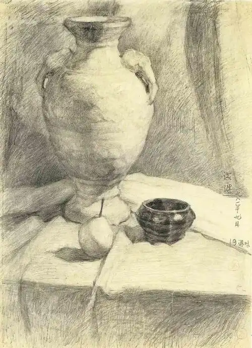 中央美院附中素描静物作品