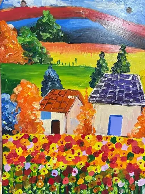 田园风光  #水粉画