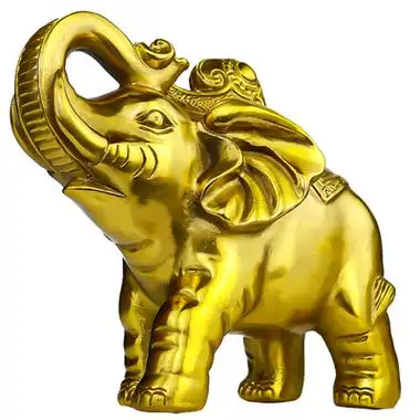 纯铜吉祥如意吸水大象荣华富贵铜象对象财福家居工艺礼品招财装饰摆件