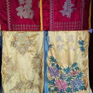 高档精美绣花棺罩冰棺罩纸棺木棺材盖布棺材罩布殡葬用品