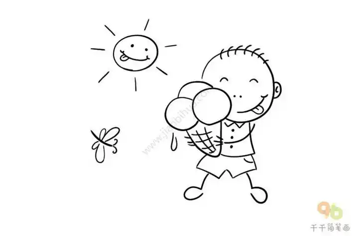 怎么画夏天简笔画画法夏天来了冬天去哪了简笔画夏天来了简笔画开启