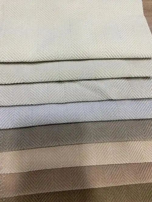 雪尼尔人字纹窗帘布料