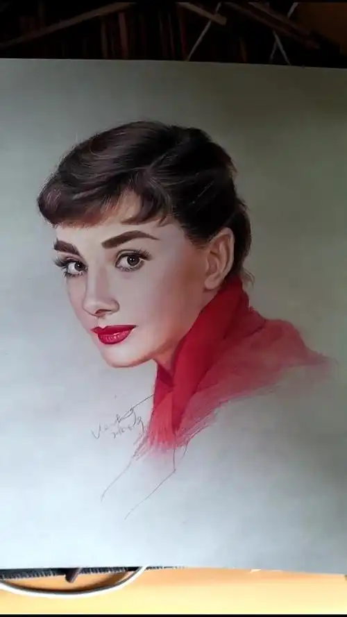 彩铅_奥黛丽赫本