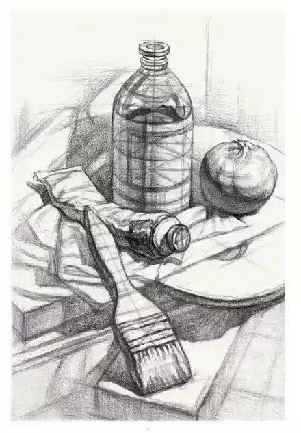 静物结构素描