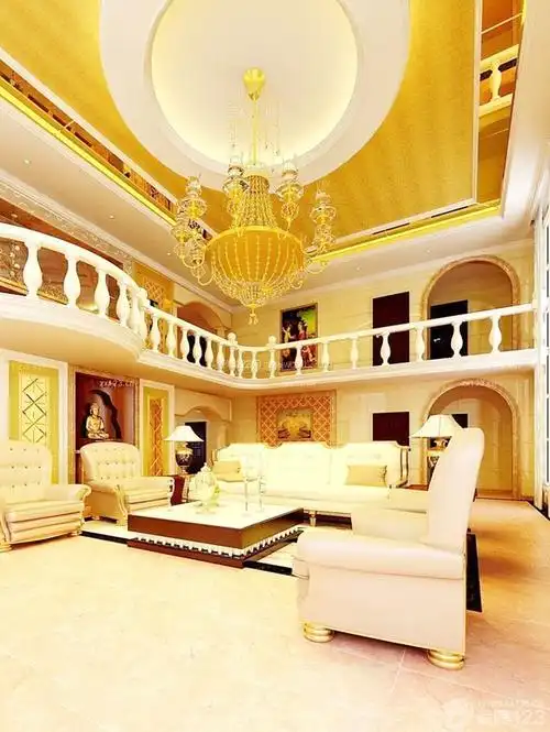 欧式风格100平米复式楼吊顶设计图