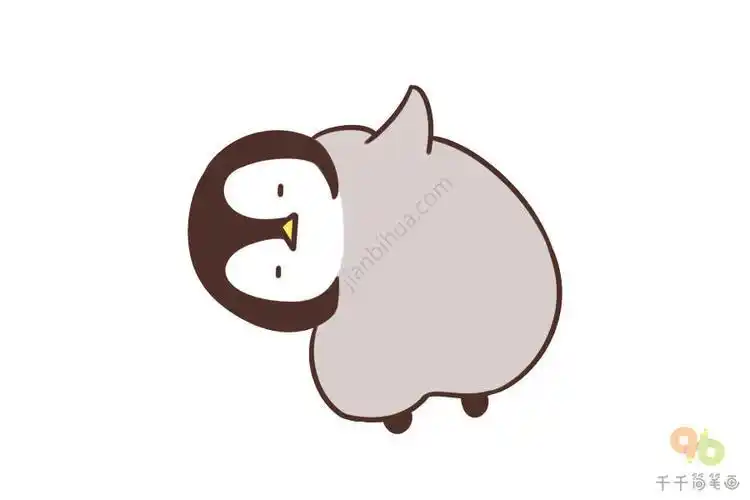 教你画歪着头的小企鹅简笔画企鹅简笔画