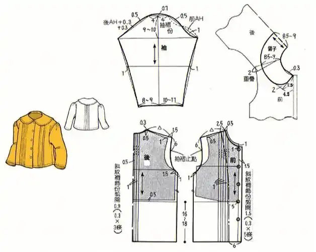 童装长袖上衣1裁剪图