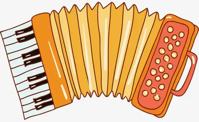 矢量png手绘风卡通手风琴