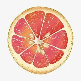 红色半个西柚卡通