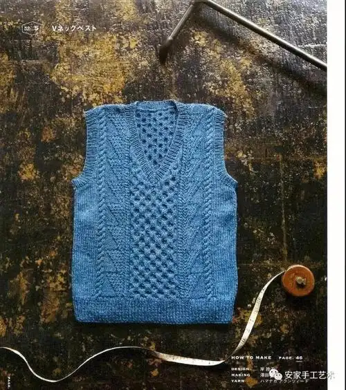 2款鸡心领v领棒针毛衣编织图解存解