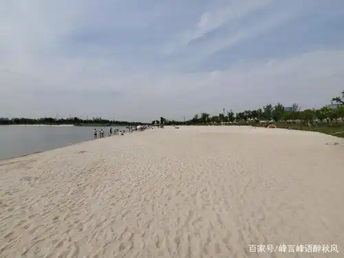 沣河金湾白沙滩一孩子们的游乐场