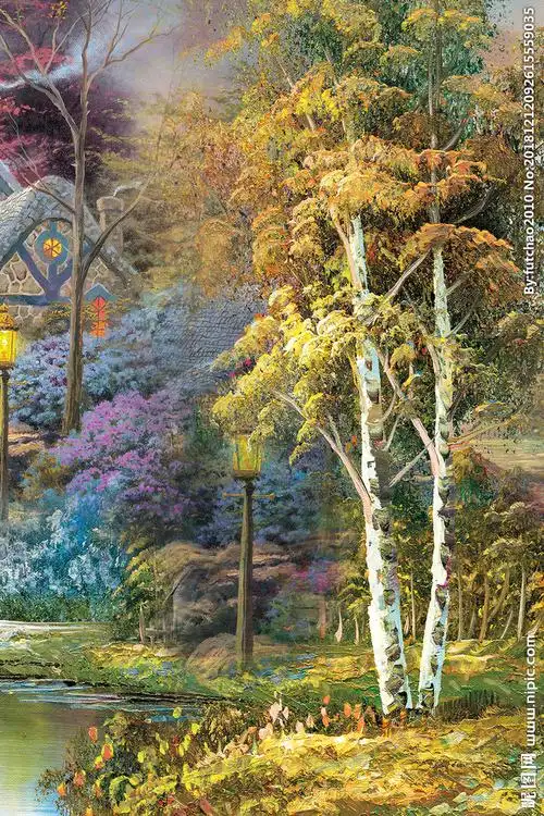 油画风景设计图__自然风光_自然景观_设计图库_昵图网nipic.com