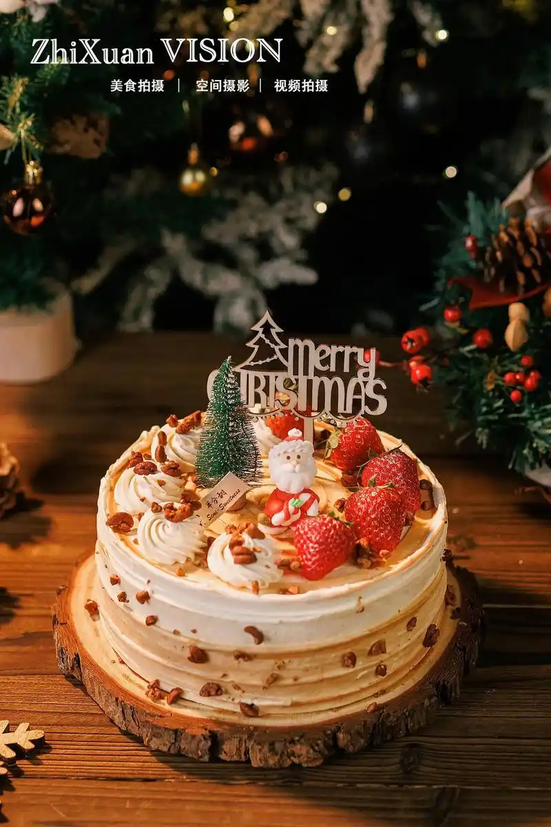 美食拍摄 | 蛋糕拍摄.圣诞节怎么能没有蛋糕呢?这次为了营造 - 抖音