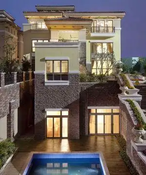 欧式别墅外观样板房设计效果图大全