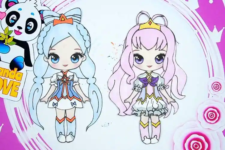 小花仙之四时花语手工贴纸贝瑞纸娃娃手绘教程