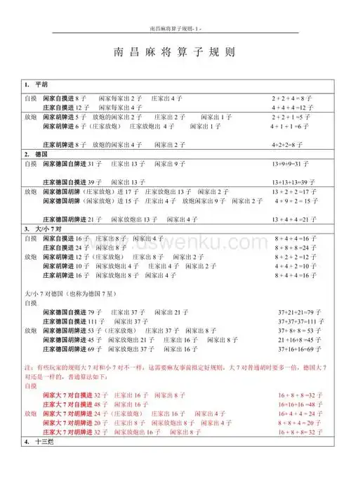 新南昌麻将算子规则.doc