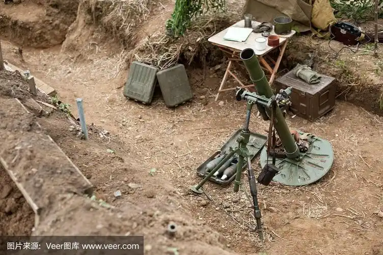 苏联二战中82毫米迫击炮发射阵地